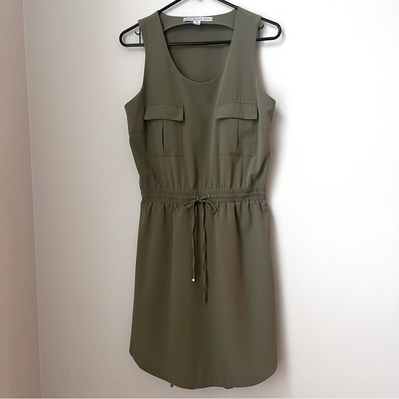HYFVE Women's Olive Green Tie Waist Dress Size Medium - Picture 1 of 14